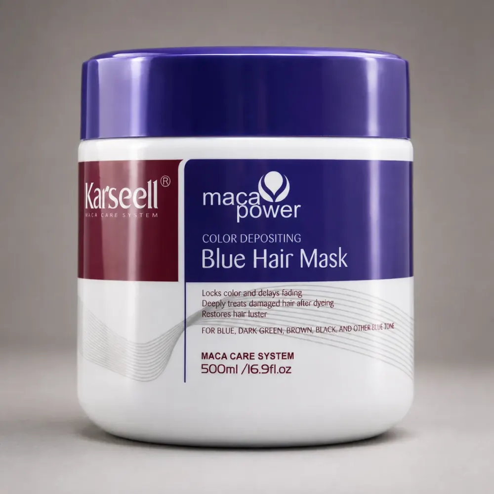 Masque Capillaire Pigmenté Bleu Karseell Maca Power 500ml